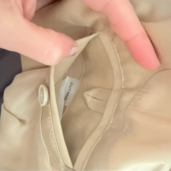 Cuyana Original Classic Belted Khaki Trench Coat Sz S / M Made in Italy - Picture 12 of 14